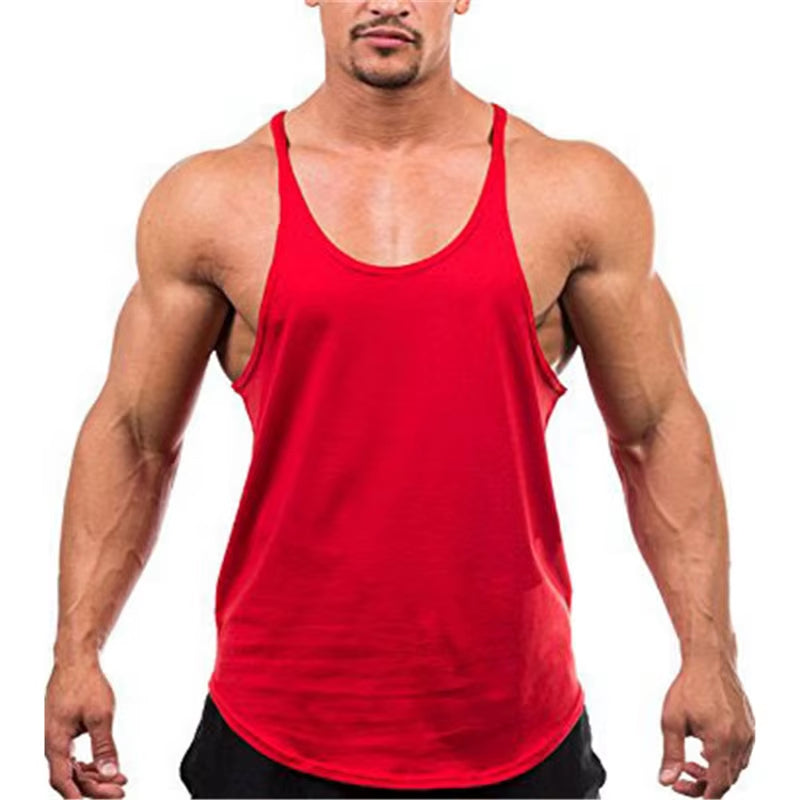 2023 New Men Bodybuilding Cotton Tank Top Gyms Fitness Hooded Vest Sleeveless Hoodie Casual Fashion Loose Workout Clothing